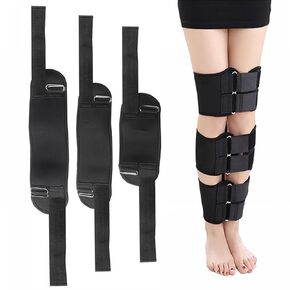 O/X Leg Correction Belt, 3 Sets Leg Corrector Bandage, Adjustable Leg Posture Correction Belt, Bow Leg Straightener Strap, Inside Eight Character Corrector Leggings Belt, Knock Knee Braces (XXL)
