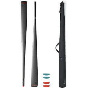 Gearlab Kalleq Kayak Paddle Set, greenland kayak paddle,paddle bag, Color Tips - Carbon Black (220cm)