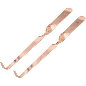 2Pcs Stainless Steel Wick Dippers Candle Wick Hook Candle Accessories for Put Out Extinguish Candle Wick Tools (Rose Gold)