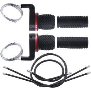 SING F LTD Bicycle Twist Shifter Repair Kit, with Grips Cables for MTB Road Bike Cycle Universal - 3x6 (18) Speed