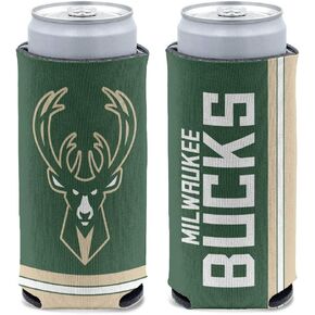 WinCraft NBA Milwaukee Bucks Slim Can Cooler, Team Colors, One Size