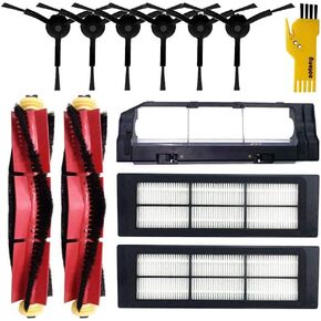 Replacement Accessories Kit for roborock q8 max+ q5 pro q8 max q5 pro+ Robot Vacuum Cleaner 22 Packs 2 sets of Main Brushes, 4 Filters, 6 Side Brushes, 4 Mop Cloths, 4 Dust Bags