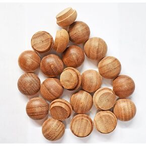 Pinehurst Crafts 1/2-Inch Cherry Mushroom Button Top Plugs, Long Shank, Great for Furniture, Tables, Chairs, Cabinetry and Crafts Projects, Pack of 20