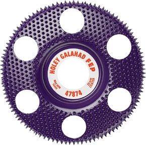 قرص King Arthur's Tools المسطح ذو اللون الأرجواني المسطح هولي جالاهاد من كربيد التنجستن للأعمال الخشبية والتشكيل والتنعيم - تجويف 7/8 بوصة، يناسب معظم المطاحن الزاوية القياسية 4 1/2 بوصة، 115-125 مم #47874 FEP in Kuwait