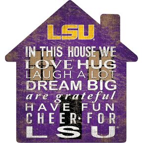 NCAA LSU Tigers Unisex LSU House Sign, Team Color, 12 inch
