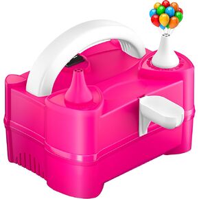 Bezente Balloon Pump Electric, Portable Electric Air Pump Balloon Inflator Balloon Blower Machine Dual Nozzle Electric Balloon Pump for Party Decorations Wedding Birthday