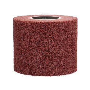 Non-Woven Wire Abrasive Drawing Polishing Burnishing Wheel,180 Grit 120 x 100 x 19 mm Flap Wire Brush Drum for Stainless Steel,Aluminum,Copper and More for Surface Conditioning Tool