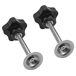 Star Handle Hand Screw with Pressure Plate Used Thread Clamping Knob Quick Removal Replacement Parts with Nuts and Washers Stainless Steel Five Star Knobs Assortment Kit ﻿(M10*80mm)