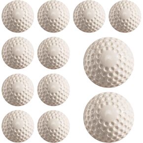 12 Pack Dimpled Baseballs 9-Inch Pitching Machine Baseballs Practice Baseball Balls for Fielding Practice, Hitting(One Dozen)
