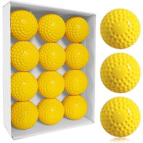 12 Pack Dimpled Baseballs 9-Inch Pitching Machine Baseballs Practice Baseball Balls for Fielding Practice, Hitting(One Dozen)