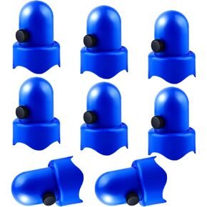 1.5"Diameter Trampoline Enclosure Pole Caps with Screw Thumb for Trampoline Net Hook, 8 Pieces Safety Trampoline Pole Caps Blue