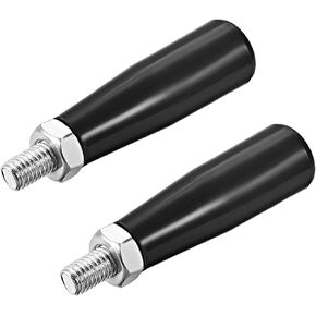 2Pcs Black Clamping Handle Screw Knobs (M8x47mm), Metal Tapered Grip - for Housing Construction, Lathe Machine, Industry Equipment，Knobs and Hand Wheels