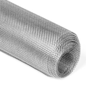 Wire Mesh 12mesh Wire Mesh Door Window Screen Metal Fencing Roll Mesh Filter Mesh Cover 304 Stainless Steel Woven Wire Mesh for Vent Cage Garden Window 30CMX250CM