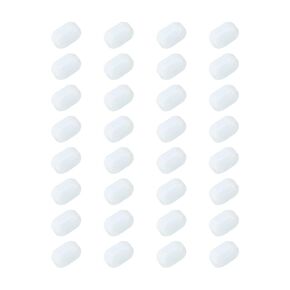 MECCANIXITY Magnetic Stirrer Mixer Stir Bar Rod 10mm/0.39" Cylinder Shape PTFE Coating Magnet White for Laboratory 32Pcs