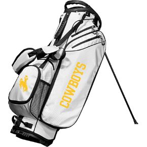 Team Golf NCAA Wyoming Birdie Stand Golf Bag, Lightweight, 14-Way Club Divider, Spring Action Stand, Insulated Cooler Pocket, Velcro Glove and Umbrella Holder & Padded Handles
