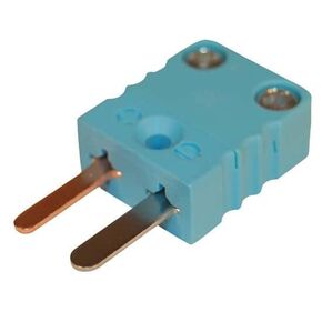 Digi-Sense Miniature Type-T Thermocouple Male Connector, 2 Pin, 5Pk