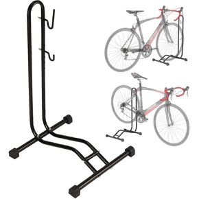 Bike Bicycle Floor Parking Rack Storage Stand for Mountain MTB Road Bicycles Fits Bicycle Tires 20"- 29" Up to 2.6" Tire Width(bikestand-classic)