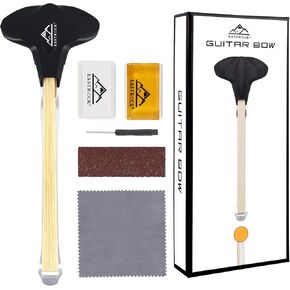 EASTROCK Guitar Bow, 2-in-1 Picasso Bow, Create Cello and Violin-Like Sounds, Dual-Purpose Plucked String Tools, Guitar Bow kit for Beginners and Professional Players Gift for Music Lover, Long Black