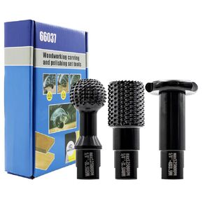 لقم مثقاب نحت الخشب، 3 قطع من DARTOTEK DIY نقش رأس طحن رأس الطحن، مجموعة شفرات دوارة لملف عرموش، قاطعة لتجويف الخشب والبلاستيك، فتحة 5/8 بوصة - 11
