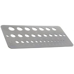 Drill America Drill Bit Gauge, 1/16-1/2 by 64ths (29 Sizes), 12250