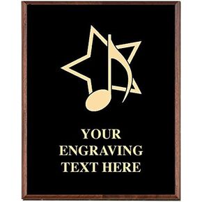 Crown Awards Music Plaques, Custom Engraved Music Note Trophy Plaque Award, Great Customizable Musical Gift Prime