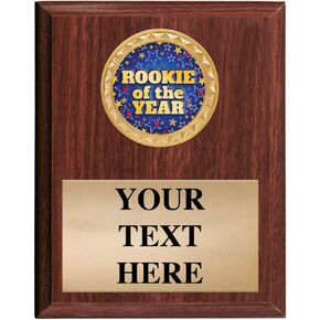 Crown Awards Rookie of The Year Plaques - 5x7 Customized Rookie of The Year Corporate Trophy Plaque Prime