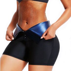 SLMLEES Sauna Shorts for Women High Waisted Sweating Compression Slimming Thermo Workout Stretch Tummy Control Shaper