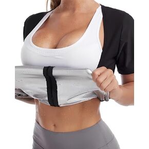 Sauna Suit for Women Sweat Vest Sweat Body Shaper Workout Waist Trainer Tank Top Zipper Weight Loss Sauna Shirt