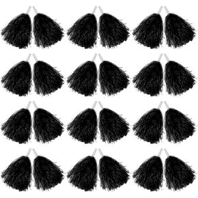 Hooshing 12PCS/24PCS Pom Poms Cheerleading Sports Spirited Plastic Cheer Pompoms with Handles for Kids Adults Team Party Dance Cheering in Kuwait