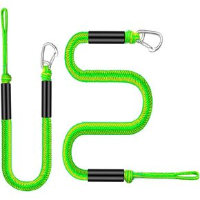 Premium PWC Bungee Dock Lines, Heavy Duty Braided Line, Marine Rope, Good for Jet ski,watercraft Boat, Kayaking, Marine Sets, 2pack (4ft & 6ft)