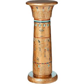 Design Toscano Golden Pedastal of The Egyptian Kings Sculptural Column, full color
