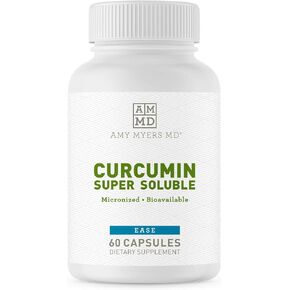 Dr. Amy Myers Turmeric Curcumin Super Soluble 500mg - Dietary Supplement, 60 Capsules