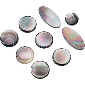 Milisten Saxophone Finger Button Abalone Shell Saxophone Key Button Inlays Saxophone Clasp Pads for Tenor Alto Soprano Saxophone Replacement Accessories Saxophone Key Buttons
