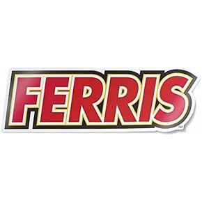 Ferris State Sticker Ferris State University Block Wordmark Logo Heavy-Duty Car Decal Officially Licensed NCAA Vinyl for Bumpers, Windows, Laptops, Drink Tumblers or Coolers