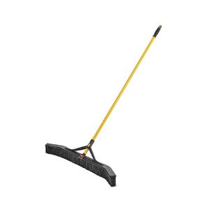 Rubbermaid Commercial Products Maximizer Push-to-Center Broom, Multipurpose Bristle, 36 Wide, Black (2018728), heavy-duty for Indoor and Outdoor Use