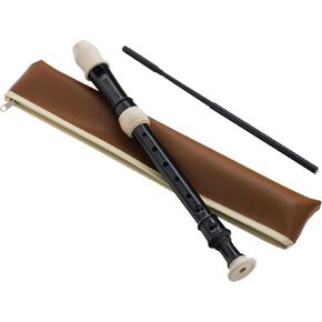 ZAZA- Quality Soprano Recorder with Zipper Bag, Cleaning Rod, and Grease. Features EN fingering.