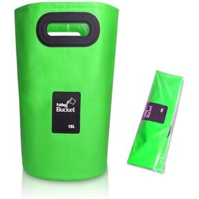 Portable Folding Bucket- Great for Camping Traveling Hiking Fishing Boating Gardening（Green） in Kuwait