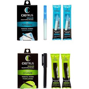Smokeless Air Inhaler - Natural Smoking Alternative | Tobacco-Free, Nicotine-Free, & Non-Electric | Oral Fixation Relief - Quit Smoking Aid & Stop Vaping Aid | Fresh Spearmint- 3 Pieces