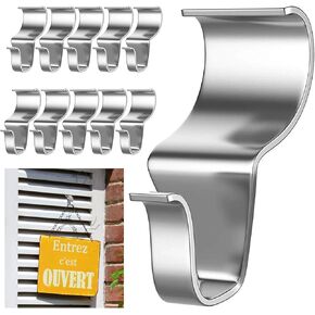 Hooks for Siding, 2024 New Vinyl Siding Hooks 10 Pack Heavy Duty Siding Clips Siding Hangers, No Hole Need Command Outdoor Hook Hang to Decor Wreath Things for Horizontal Gap Vinyl Siding