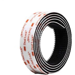 3M Dual Lock SJ3550, 1 Adhesive Strip with Dual Lock, Snap Closure, highly adhesive product for Auto, Dashcam, Go Pro, Telepass Holder, DIY - Black (1 inch x 3.28 feet)