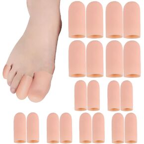Toe Protectors Women 20 Pieces for Big Toe and Little Toe, Toe Covers for Women Gel Toe Caps for Men Toe Sleeve Toe Cushions for Pain Relief Toe, Hammer Toe Calluses Blister Protection