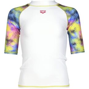 ARENA Girls' Standard Uv Protection Short Sleeve Shirt Rash Allover