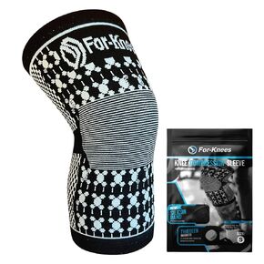 Compression Sleeve with Magnets and Tourmaline. (Medium-13-16 inches- thigh). Be sure to watch video for measuring instructions for your knee before ordering. See chart for size info