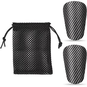 2pcs Mini Soccer Shin Guards, 3.94x2.36 Inch Youth Shin Guards Anti-Skidding Football Shin Pads with Drawstring Bag Protective Shin Guards Adult Shin Guards for Men Women Boys Girls Gift