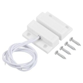 PATIKIL Magnetic Reed Switch, 1 Set Normally Closed NC Wired Surface-Mounted Garage Door Window Contact Switch