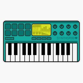 decal Synth Midi Controller - Aqua - Sticker Vinyl Decal Graphic