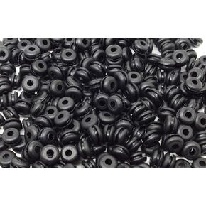 حلقة تثبيت مطاطية سوداء SBR - القطر الداخلي 1/8 بوصة، القطر الخارجي 11/32 بوصة، تناسب فتحة اللوحة 1/4 بوصة، تناسب سمك اللوحة 1/16 بوصة (6 عبوات) in Kuwait