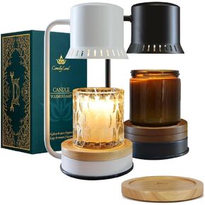 Candle Warmer Lamp with Timer, Candle Lamp Warmer, Lamp Candle Warmer for Jar Candles, Candle Light Warmer, Candle Melting Lamp, Adjustable Candle Warmer Lamp Modern White