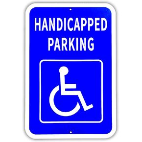 Minton Handicap Parking Sign, Handicap Signs for Parking, Large 12 x 18 Inches .040 Aluminum Ada Parking Sign, UV Protected and Weatherproof