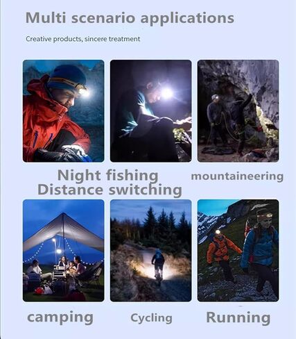 2 pcs Headlamp, headlamp Flashlight, LED headlamp, Built-in Strong Light COB Charging with Sensor Waterproof Design, Multi-Function Induction headlamp Outdoor Multi-Purpose Mini headlamp in Saudi Arabia